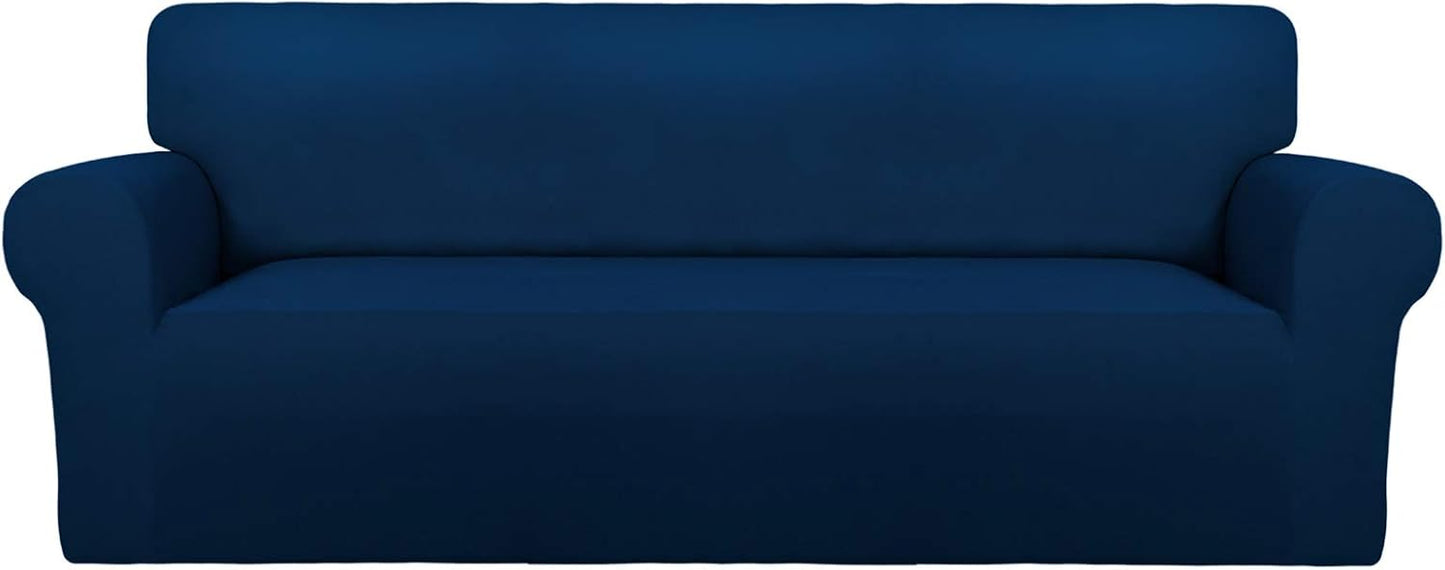PureFit Super Stretch Sofa Slipcover for Kids and Pets, Navy