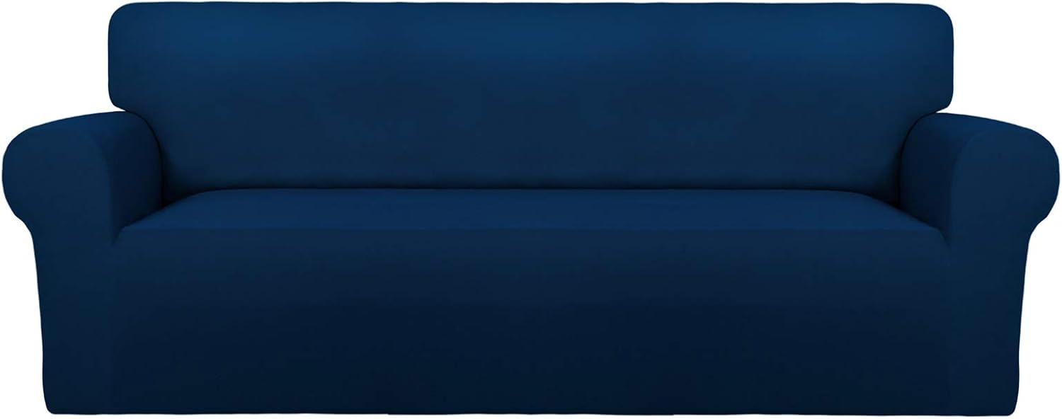 PureFit Super Stretch Sofa Slipcover for Kids and Pets, Navy
