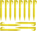 12-Pc Yellow Garden Stakes for Secure Outdoor Setup