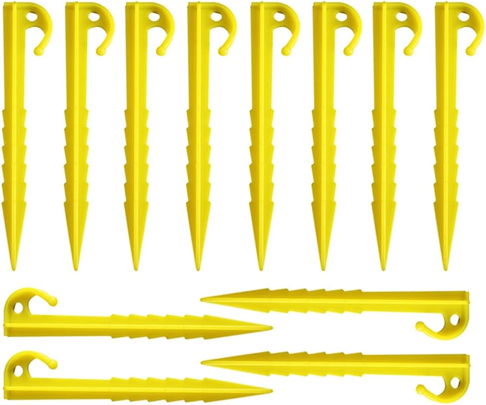 12-Pc Yellow Garden Stakes for Secure Outdoor Setup