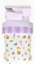 Franco Care Bears Food Snacks Twin Bed Set - Reversible Cozy Comforter