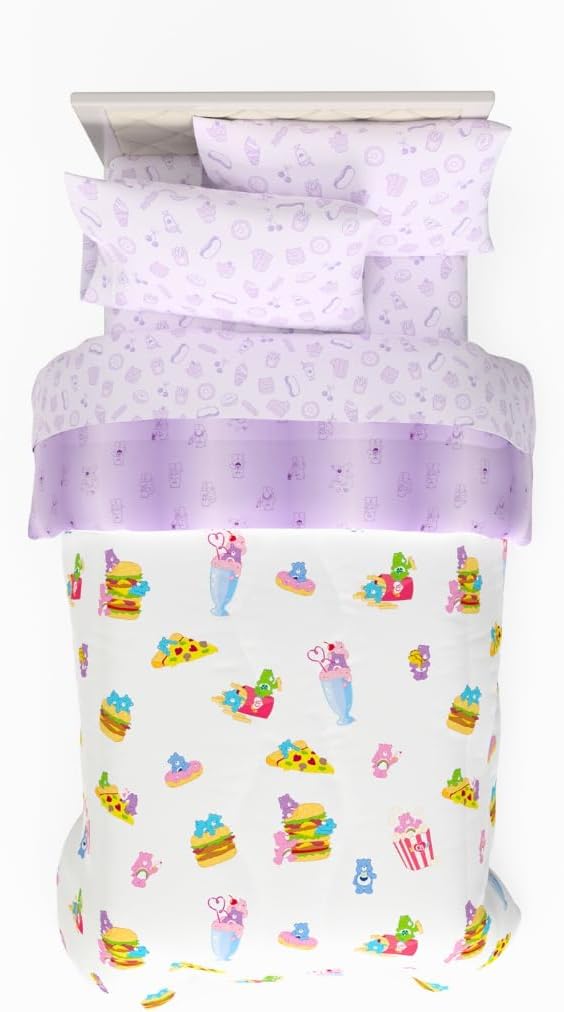 Care Bears Food Snacks Twin Comforter and Sheet Set by Franco