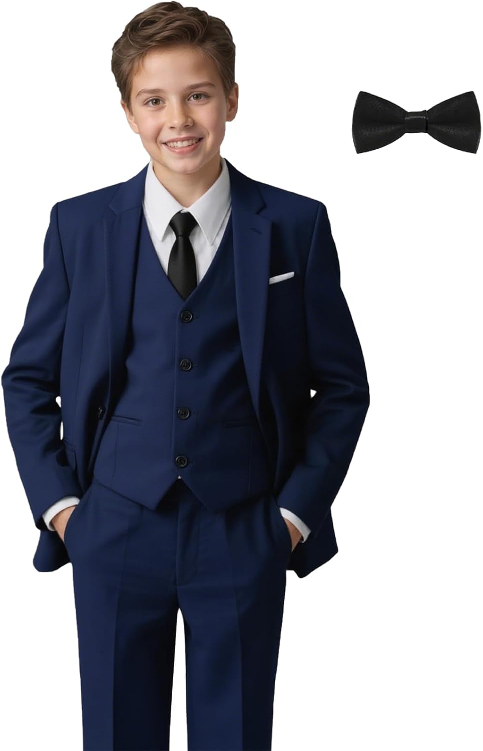 Boys' Suits Formal Tuxedo Slim Fit Set for Weddings and Events