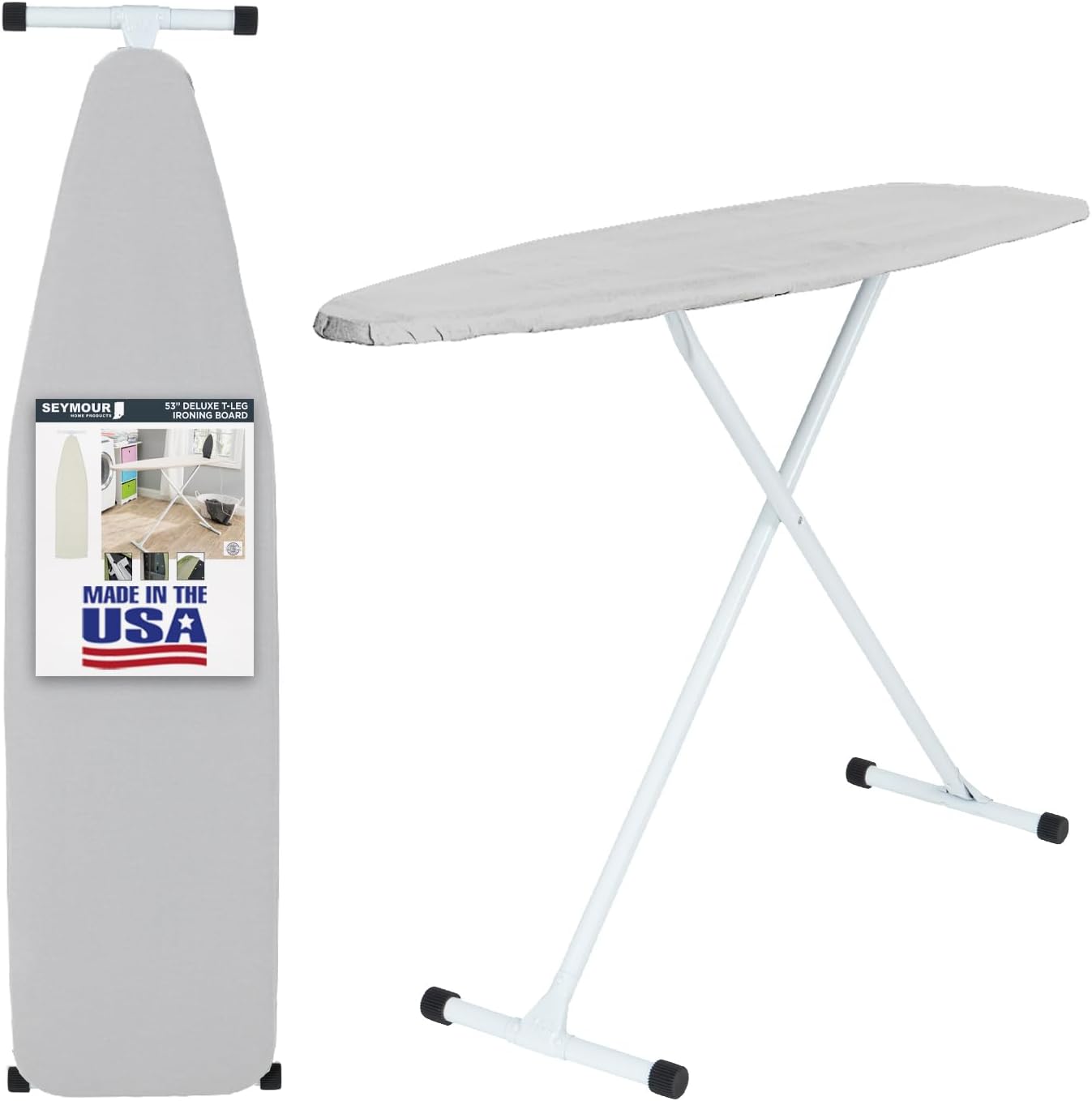 Full Size Ironing Board with Cover & Pad for Home Use
