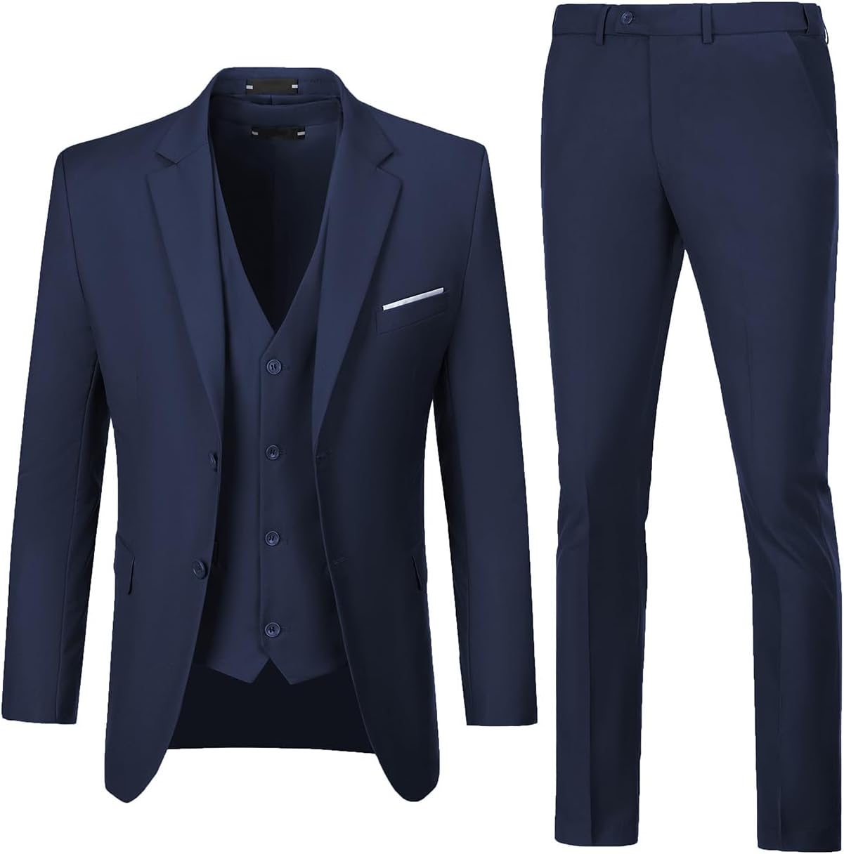 Men Suits 3 Pieces Set Slim Fit Tuxedo for Weddings and Events