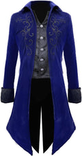 Crubelon Mens Steampunk Tailcoat Jacket Gothic Victorian Frock Coat in
