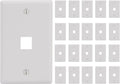 ICC 1-Port Keystone Wall Plate (25 Pack) - Single Gang White