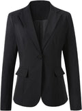 Beninos Womens Business Casual Blazer Office Work Solid Suit Jacket