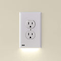 SnapPower GuideLight Duplex Outlet Cover Plate - 2 Pack - Auto On/Off