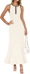 ZESICA Womens Sleeveless Maxi Dress for Summer Elegance