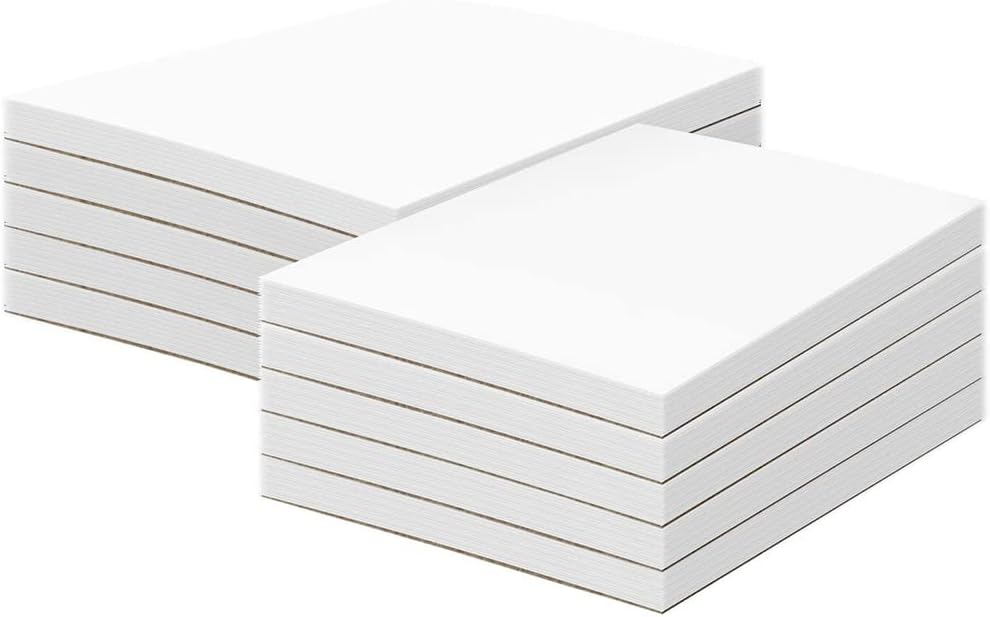 8.5 x 5.5 Blank White Memo Pads for Notes and Lists