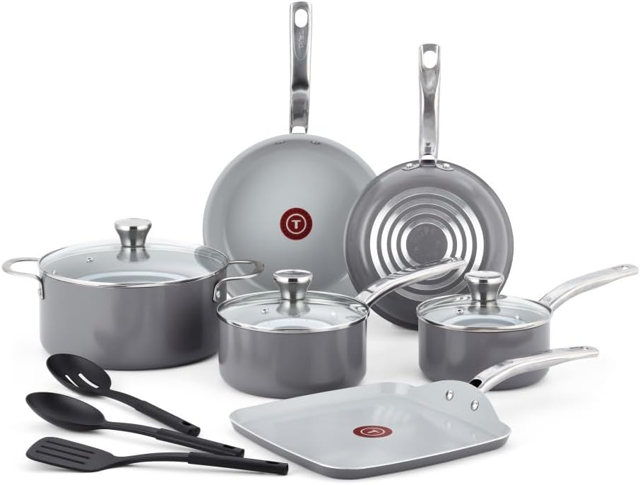 T-fal Fresh Gourmet Recycled Ceramic Non Stick Cookware Set