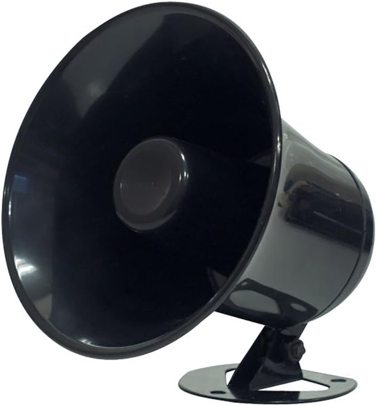 Powerful Outdoor Trumpet Horn Speaker - 15W, 8 Ohms, Adjustable Bracket