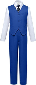 Visaccy Boys Suits Slim Fit Dress Clothes Ring Bearer (Style C5BH)