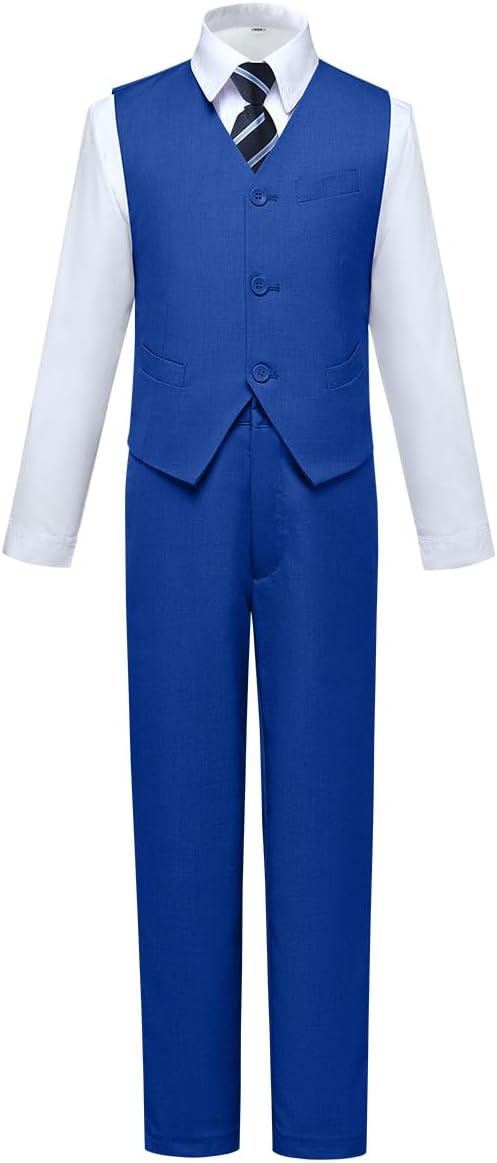 Visaccy Boys Slim Fit Dress Clothes for Special Occasions