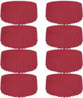 8 Pack Round Tablecloth 90 in Red Tablecloth for Round Tables