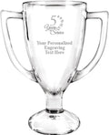 7 in Engraved Glass Cup Trophy - Personalized 3-Line Engraving