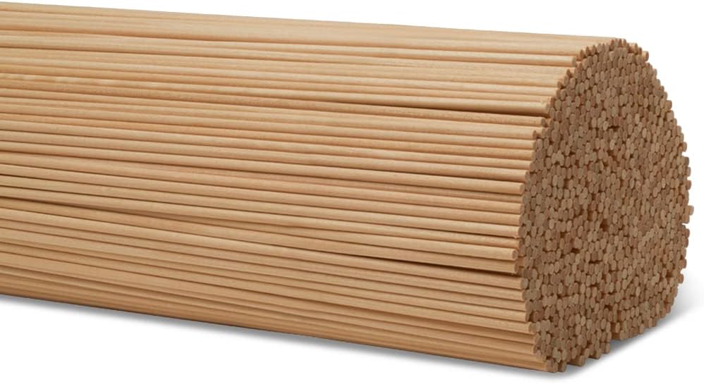 Dowel Rods Wood Sticks for Crafts and DIYers - 250 Pieces