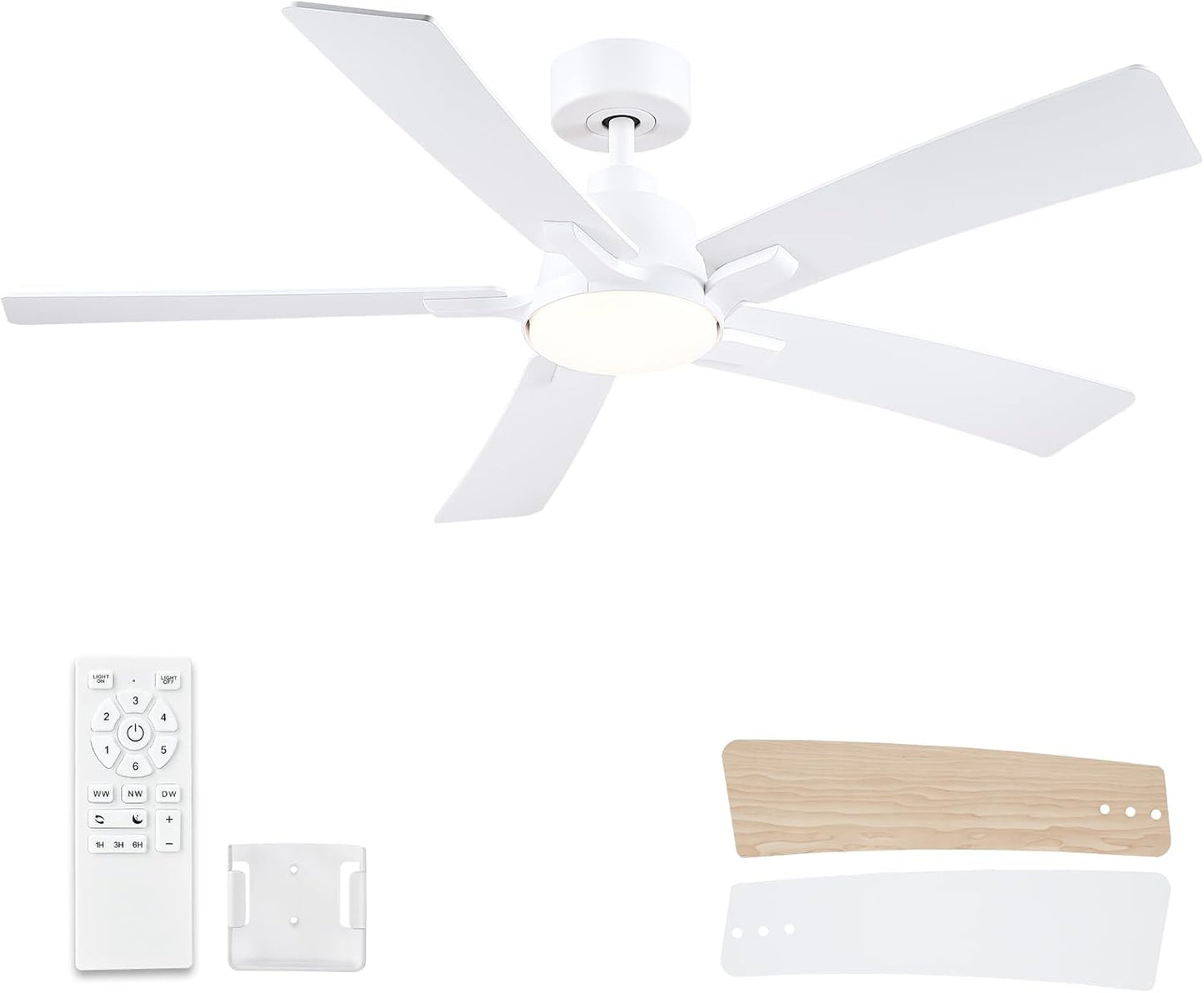 52 Inch Ceiling Fans with Lights and Remote for Modern Spaces