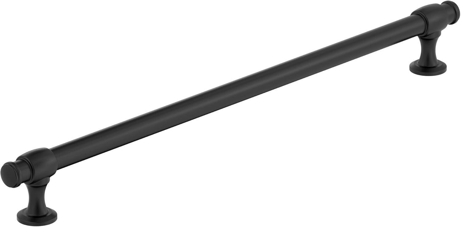 Amerock Winsome 12-5/8 inch Matte Black Cabinet Pull for Upgrades