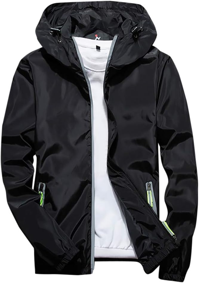 Ymosrh Men's Windproof Jacket - Lightweight & Rain Resistant