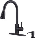 Oil-Rubbed Bronze Kitchen Faucet with Soap Dispenser for Style