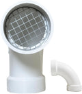 PVC Termination Vent with Stainless Steel Screen for 4 in Pipes