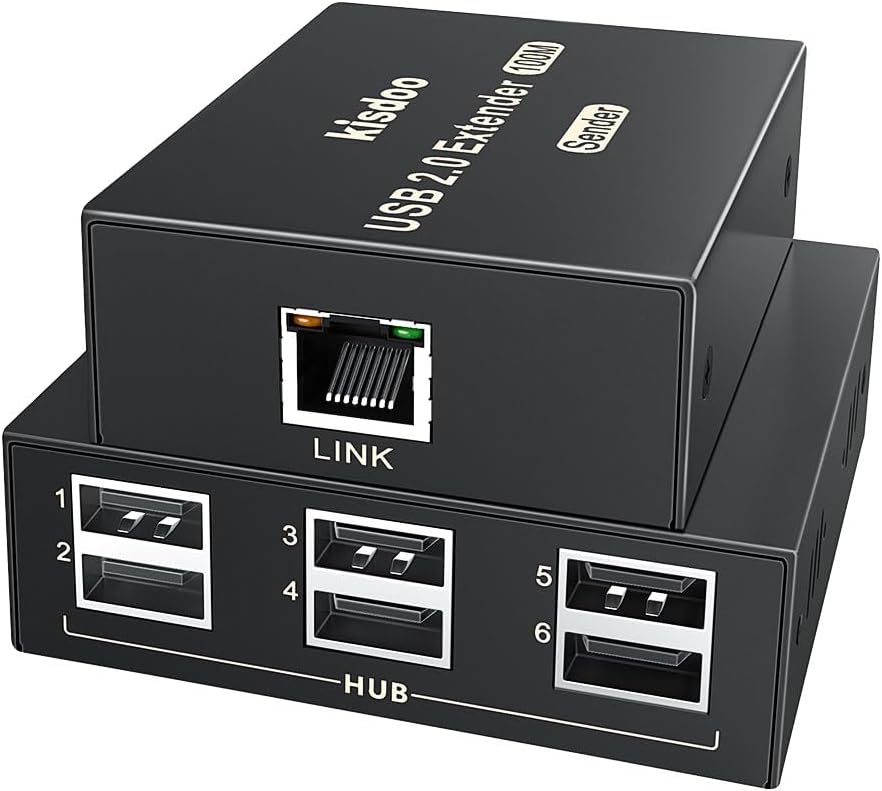 USB Extender Over Ethernet 200ft for Multiple Devices