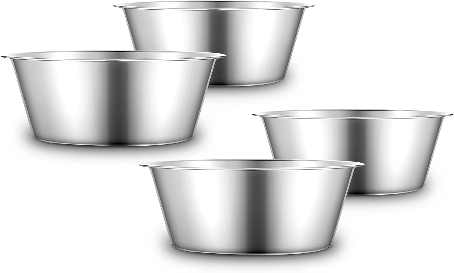 URBUDDIES Extra Large Dog Bowls - 1.1 Gallon Stainless Steel