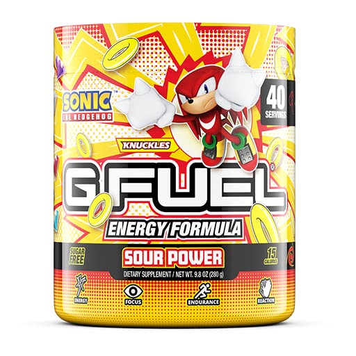 G Fuel Knuckles' Sour Power Energy Drink Powder for Focus