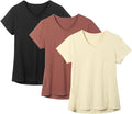 icyzone Workout Shirts Yoga Tops Activewear V-Neck T-Shirts for Women