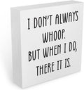 Rustic Desk Decor: Funny Quotes Wooden Box Sign - Blue Leaves