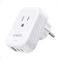 Anker European Travel Plug Adapter Type E/F - Compact 5-in-1 Charger