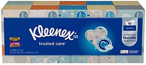 Kleenex Facial Tissue 10 Pack - Soft and Strong for Everyday Use