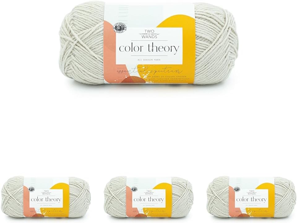 Lion Brand Yarn Two of Wands Color Theory Yarn 4 Pack Moonbeam