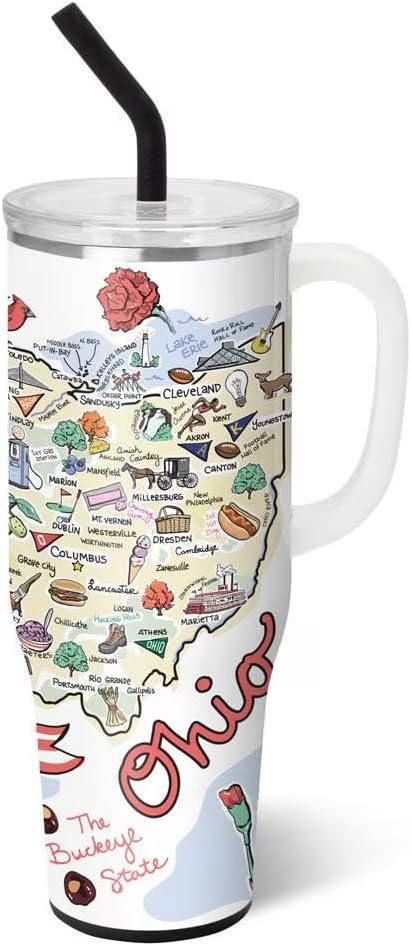 Swig Life 40oz Mega Mug: Insulated Tumbler with Handle & Straw