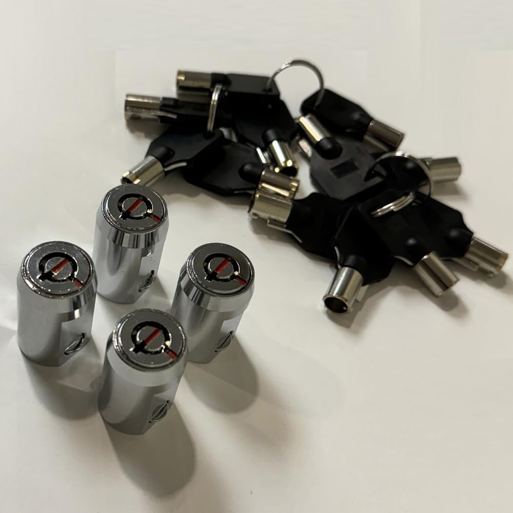RiKey Security 4X Storage Cylinder Locks with Tubular Keys Set