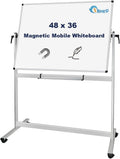 XBoard Rolling Whiteboard 48x36 in - Double-Sided Mobile Dry Erase