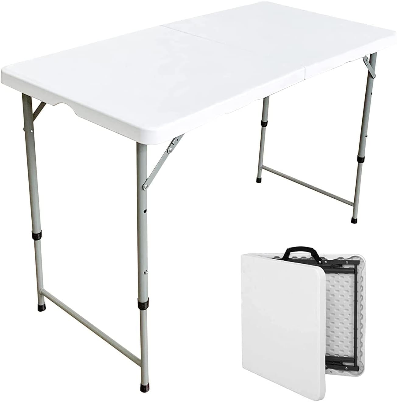 Portable 4ft Bi-Fold Folding Table for Indoor and Outdoor Use