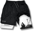 Men's SAVD Christian Performance Shorts - Gym Shorts with Compression