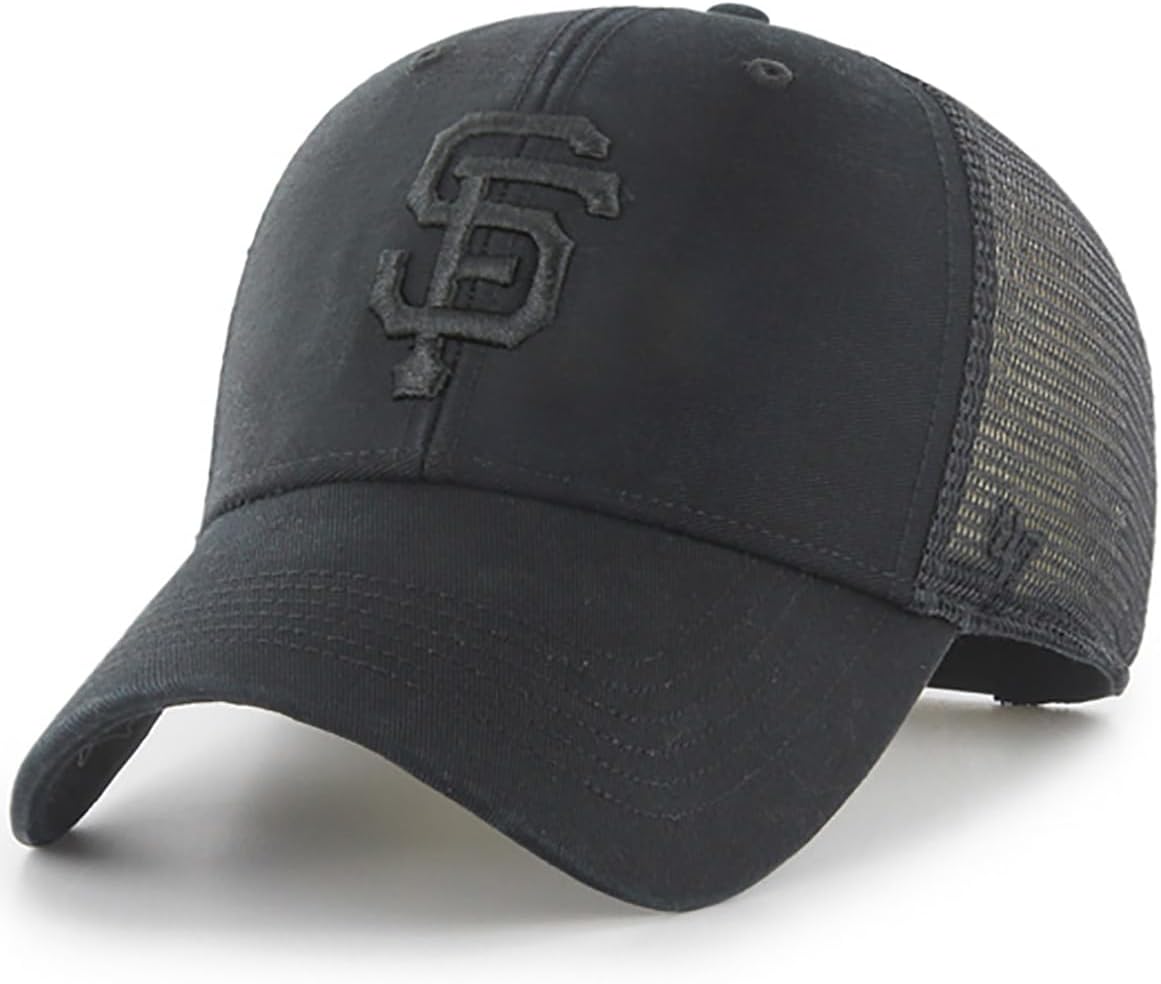 47 Brand MLB Unisex Black Team Logo Trucker Baseball Cap