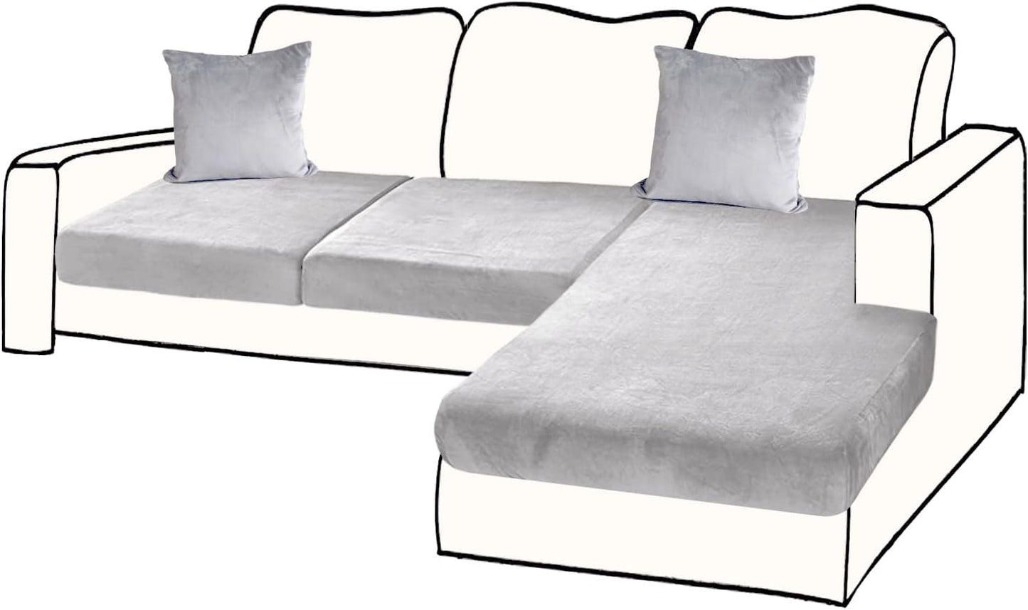 Sectional Couch Covers for 3-Piece Velvet L Shape Sofa