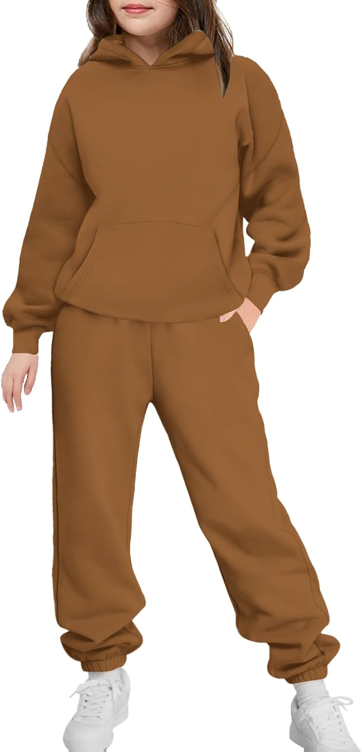 Arshinet Girls 2 Piece Outfits Hoodie and Baggy Sweatpants Set