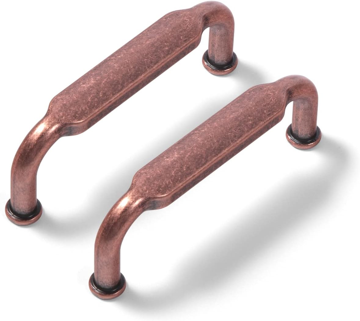 Antique Copper Cabinet Pulls - 6 Pack 3 in Hole Center Handles
