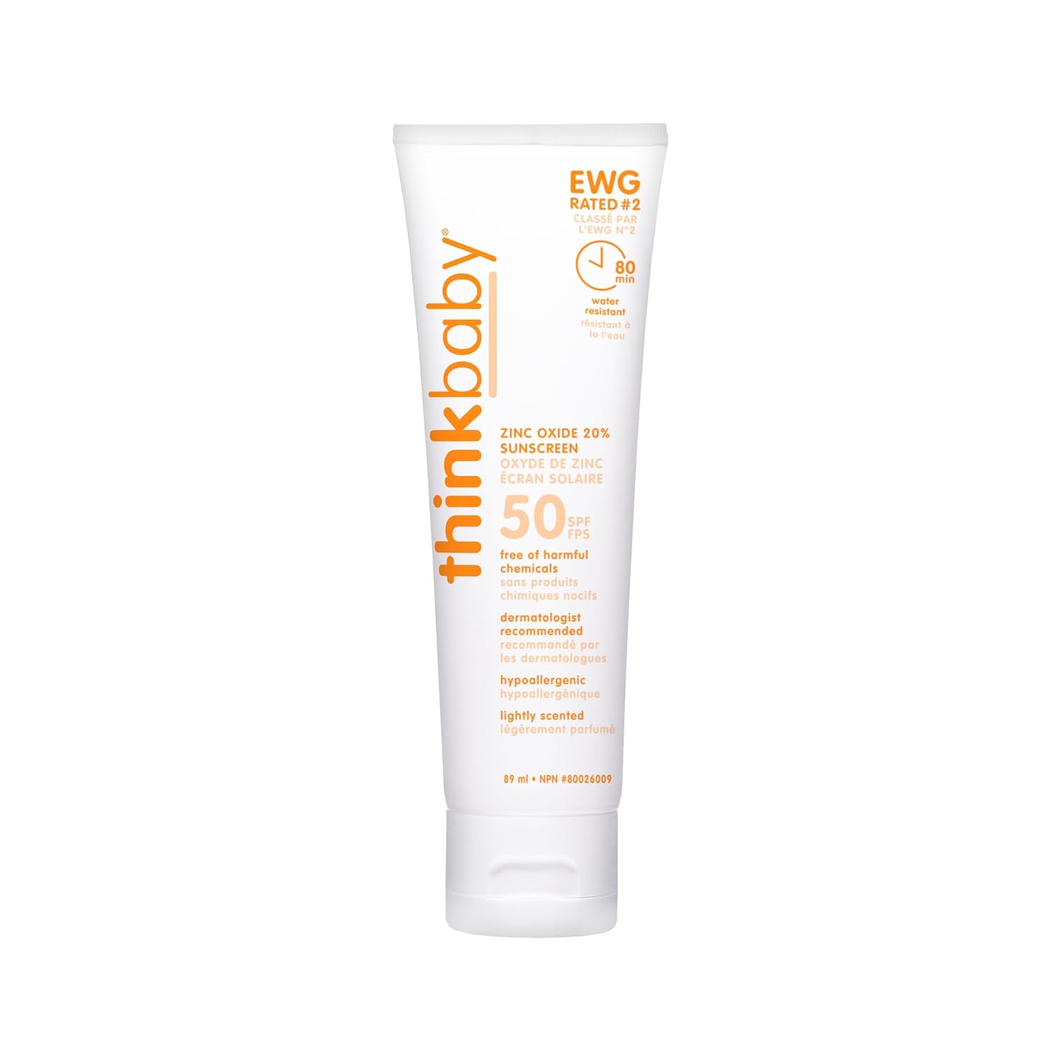 Natural SPF 50+ Baby Sunscreen Thinkbaby