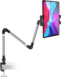 Adjustable Tablet Mount Holder - 35in Desk/Bed Clamp Stand for Phones