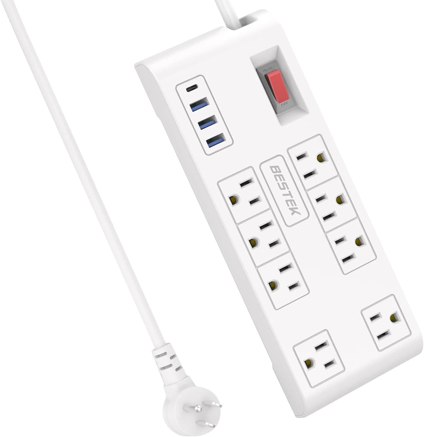 Ultimate Power Hub: BESTEK 8 AC Outlets + 4 USB Ports!