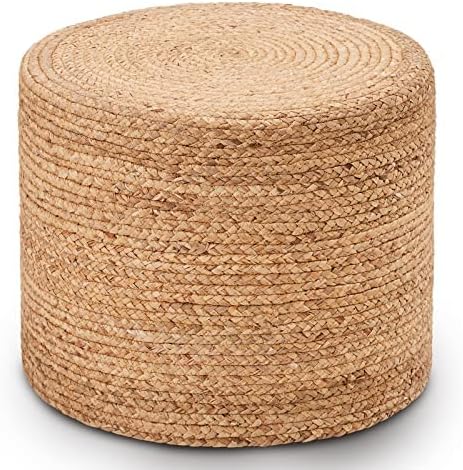 Wimarsbon 18ft' Pouf Ottoman - Handwoven Natural Braided Poof