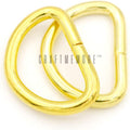 D-Ring Findings 1 1/4 in Gold - Sturdy Metal D Rings for Leathercraft
