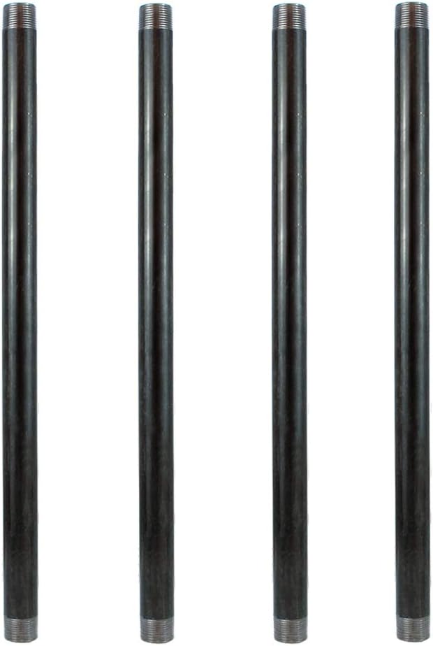 GeilSpace 3/4 Inch Heavy Duty Pre-Cut Grey Metal Pipe Set